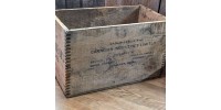 Caisse de bois CIL Forcite explosif vintage de 1957